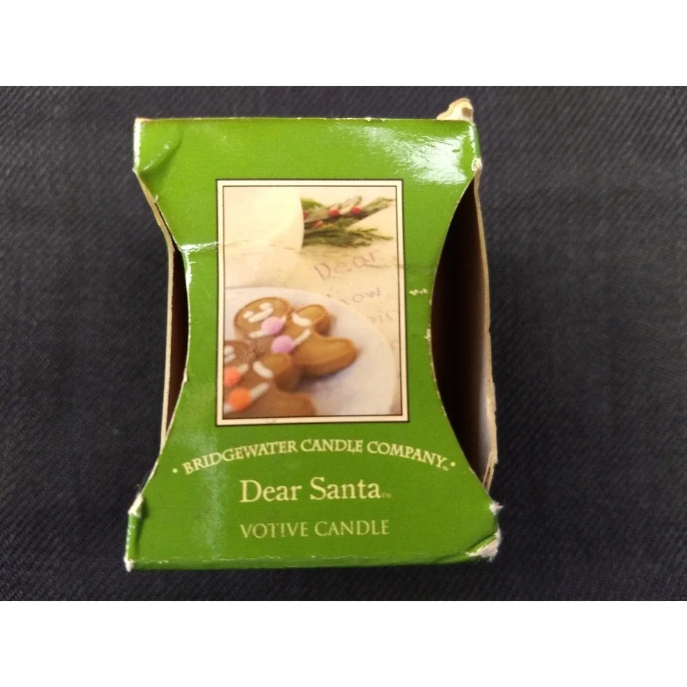 Bridgewater Candle Co Votive Candle Cubes Mistletoe & Santa 2oz Set/2 NOS‎ NEW